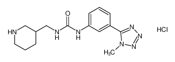 1-(3-(1-methyl-1H-tetrazol-5-yl)phenyl)-3-(piperidin-3-ylmethyl)urea hydrochloride CAS:676621-94-6 manufacturer & supplier