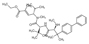 (E)-(S)-4-{[(S)-2-((S)-3-Biphenyl-4-yl-3-methyl-2-methylamino-butyrylamino)-3,3-dimethyl-butyryl]-methyl-amino}-2,5-dimethyl-hex-2-enoic acid ethyl ester CAS:676627-62-6 manufacturer & supplier