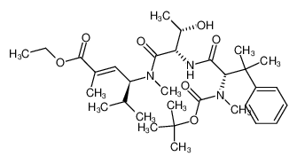 (E)-(S)-4-({(2S,3S)-2-[(S)-2-(tert-Butoxycarbonyl-methyl-amino)-3-methyl-3-phenyl-butyrylamino]-3-hydroxy-butyryl}-methyl-amino)-2,5-dimethyl-hex-2-enoic acid ethyl ester CAS:676629-22-4 manufacturer & supplier