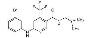 N-isobutyl-6-(3-bromo-phenylamino)-4-trifluoromethyl-nicotinamide CAS:676629-52-0 manufacturer & supplier