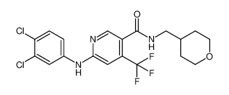 6-((3,4-dichlorophenyl)amino)-N-((tetrahydro-2H-pyran-4-yl)methyl)-4-(trifluoromethyl)nicotinamide CAS:676630-38-9 manufacturer & supplier