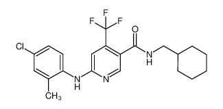 N-cyclohexylmethyl-6-(2-methyl-4-chloro-phenyiamino)-4-trifluoromethyl-nicotinamide CAS:676630-81-2 manufacturer & supplier