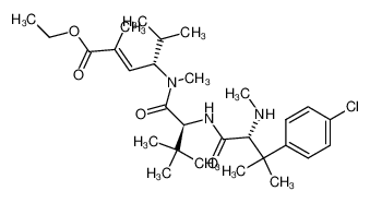 (E)-(S)-4-({(S)-2-[(R)-3-(4-Chloro-phenyl)-3-methyl-2-methylamino-butyrylamino]-3,3-dimethyl-butyryl}-methyl-amino)-2,5-dimethyl-hex-2-enoic acid ethyl ester CAS:676631-40-6 manufacturer & supplier