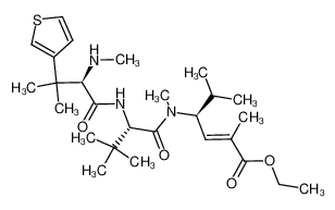 (E)-(S)-4-{[(S)-3,3-Dimethyl-2-((R)-3-methyl-2-methylamino-3-thiophen-3-yl-butyrylamino)-butyryl]-methyl-amino}-2,5-dimethyl-hex-2-enoic acid ethyl ester CAS:676631-55-3 manufacturer & supplier