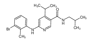 6-(3-bromo-2-methyl-phenylamino)-N-isobutyl-4-isopropyl-nicotinamide CAS:676633-36-6 manufacturer & supplier