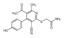 2-((5-acetyl-3-cyano-4-(4-hydroxyphenyl)-6-methylpyridin-2-yl)thio)acetamide CAS:676656-26-1 manufacturer & supplier