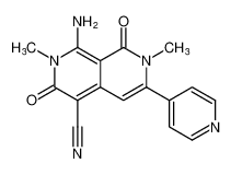 1-amino-2,7-dimethyl-3,8-dioxo-6-(pyridin-4-yl)-2,3,7,8-tetrahydro-2,7-naphthyridine-4-carbonitrile CAS:67686-56-0 manufacturer & supplier