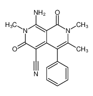 1-amino-2,6,7-trimethyl-3,8-dioxo-5-phenyl-2,3,7,8-tetrahydro-2,7-naphthyridine-4-carbonitrile CAS:67686-57-1 manufacturer & supplier