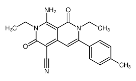 1-amino-2,7-diethyl-3,8-dioxo-6-(p-tolyl)-2,3,7,8-tetrahydro-2,7-naphthyridine-4-carbonitrile CAS:67686-60-6 manufacturer & supplier