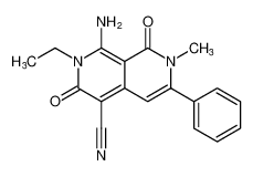 1-amino-2-ethyl-7-methyl-3,8-dioxo-6-phenyl-2,3,7,8-tetrahydro-2,7-naphthyridine-4-carbonitrile CAS:67686-67-3 manufacturer & supplier