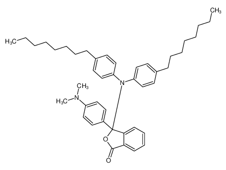 3-[4-(dimethylamino)phenyl]-3-(4-octyl-N-(4-octylphenyl)anilino)-2-benzofuran-1-one CAS:67697-75-0 manufacturer & supplier