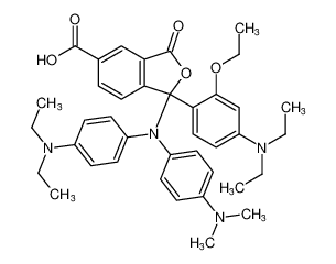 1-(4-(diethylamino)-2-ethoxyphenyl)-1-((4-(diethylamino)phenyl)(4-(dimethylamino)phenyl)amino)-3-oxo-1,3-dihydroisobenzofuran-5-carboxylic acid CAS:67698-94-6 manufacturer & supplier