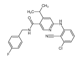 6-(3-chloro-2-cyano-phenylamino)-N-(4-fluoro-benzyl)-4-isopropyl-nicotinamide CAS:676993-59-2 manufacturer & supplier