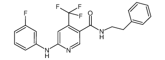 N-phenethyl-6-(3-fluoro-phenylamino)-4-trifluoromethyl-nicotinamide CAS:676993-82-1 manufacturer & supplier