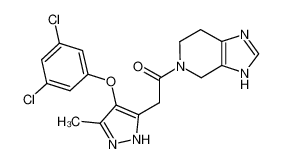 2-(4-(3,5-dichlorophenoxy)-3-methyl-1H-pyrazol-5-yl)-1-(3,4,6,7-tetrahydro-5H-imidazo[4,5-c]pyridin-5-yl)ethan-1-one CAS:676994-37-9 manufacturer & supplier