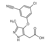 [4-(3-chloro-5-cyano-phenoxy)-3-methyl-1H-pyrazol-5-yl]acetic acid CAS:676994-54-0 manufacturer & supplier