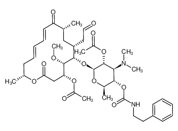 Acetic acid (2S,3R,4S,5S,6R)-2-[(11E,13E)-(4R,5S,6S,7R,9R,16R)-4-acetoxy-5-methoxy-9,16-dimethyl-2,10-dioxo-7-(2-oxo-ethyl)-oxacyclohexadeca-11,13-dien-6-yloxy]-4-dimethylamino-6-methyl-5-phenethylcarbamoyloxy-tetrahydro-pyran-3-yl ester CAS