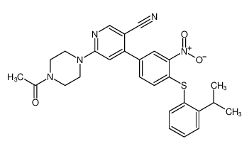 6-(4-acetylpiperazin-1-yl)-4-(4-((2-isopropylphenyl)thio)-3-nitrophenyl)nicotinonitrile CAS:677009-30-2 manufacturer & supplier