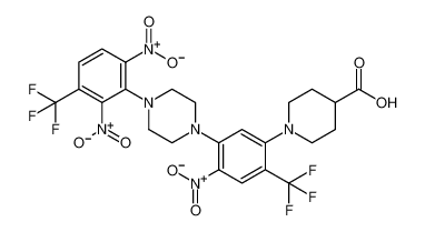 1-(5-(4-(2,6-dinitro-3-(trifluoromethyl)phenyl)piperazin-1-yl)-4-nitro-2-(trifluoromethyl)phenyl)piperidine-4-carboxylic acid CAS:677026-72-1 manufacturer & supplier