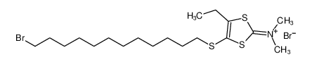 N-(4-((12-bromododecyl)thio)-5-ethyl-1,3-dithiol-2-ylidene)-N-methylmethanaminium bromide CAS:677031-28-6 manufacturer & supplier