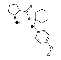 2-Imino-cyclopentanecarbodithioic acid 1-(4-methoxy-phenylamino)-cyclohexyl ester CAS:67705-61-7 manufacturer & supplier