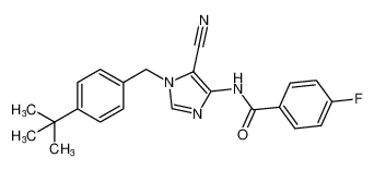 N-(1-(4-(tert-butyl)benzyl)-5-cyano-1H-imidazol-4-yl)-4-fluorobenzamide CAS:677274-54-3 manufacturer & supplier