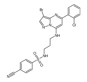 N-(3-((3-bromo-5-(2-chlorophenyl)pyrazolo[1,5-a]pyrimidin-7-yl)amino)propyl)-4-cyanobenzenesulfonamide CAS:677279-30-0 manufacturer & supplier