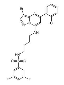 N-(4-((3-bromo-5-(2-chlorophenyl)pyrazolo[1,5-a]pyrimidin-7-yl)amino)butyl)-3,5-difluorobenzenesulfonamide CAS:677280-02-3 manufacturer & supplier