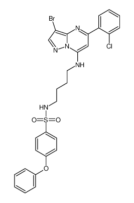 N-(4-((3-bromo-5-(2-chlorophenyl)pyrazolo[1,5-a]pyrimidin-7-yl)amino)butyl)-4-phenoxybenzenesulfonamide CAS:677280-31-8 manufacturer & supplier