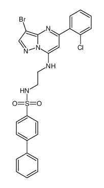 N-(2-((3-bromo-5-(2-chlorophenyl)pyrazolo[1,5-a]pyrimidin-7-yl)amino)ethyl)-[1,1'-biphenyl]-4-sulfonamide CAS:677280-74-9 manufacturer & supplier