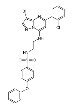 N-(2-((3-bromo-5-(2-chlorophenyl)pyrazolo[1,5-a]pyrimidin-7-yl)amino)ethyl)-4-phenoxybenzenesulfonamide CAS:677280-80-7 manufacturer & supplier