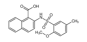 2-((2-methoxy-5-methylphenyl)sulfonamido)-1-naphthoic acid CAS:677291-00-8 manufacturer & supplier