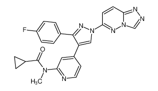 N-(4-(1-([1,2,4]triazolo[4,3-b]pyridazin-6-yl)-3-(4-fluorophenyl)-1H-pyrazol-4-yl)pyridin-2-yl)-N-methylcyclopropanecarboxamide CAS:677319-06-1 manufacturer & supplier