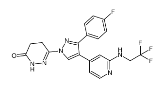 6-(3-(4-fluorophenyl)-4-(2-((2,2,2-trifluoroethyl)amino)pyridin-4-yl)-1H-pyrazol-1-yl)-4,5-dihydropyridazin-3(2H)-one CAS:677319-22-1 manufacturer & supplier