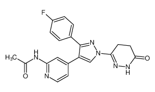 N-(4-(3-(4-fluorophenyl)-1-(6-oxo-1,4,5,6-tetrahydropyridazin-3-yl)-1H-pyrazol-4-yl)pyridin-2-yl)acetamide CAS:677319-24-3 manufacturer & supplier