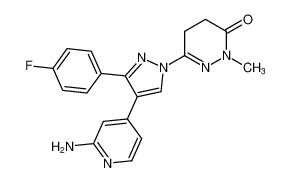 6-(4-(2-aminopyridin-4-yl)-3-(4-fluorophenyl)-1H-pyrazol-1-yl)-2-methyl-4,5-dihydropyridazin-3(2H)-one CAS:677319-30-1 manufacturer & supplier