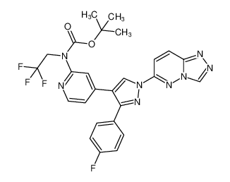 tert-butyl (4-(1-([1,2,4]triazolo[4,3-b]pyridazin-6-yl)-3-(4-fluorophenyl)-1H-pyrazol-4-yl)pyridin-2-yl)(2,2,2-trifluoroethyl)carbamate CAS:677319-92-5 manufacturer & supplier