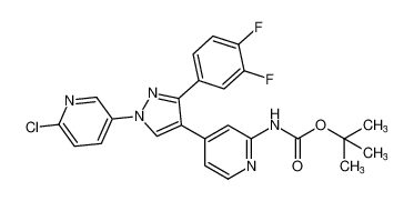 tert-butyl (4-(1-(6-chloropyridin-3-yl)-3-(3,4-difluorophenyl)-1H-pyrazol-4-yl)pyridin-2-yl)carbamate CAS:677320-23-9 manufacturer & supplier