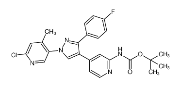 tert-butyl (4-(1-(6-chloro-4-methylpyridin-3-yl)-3-(4-fluorophenyl)-1H-pyrazol-4-yl)pyridin-2-yl)carbamate CAS:677320-43-3 manufacturer & supplier