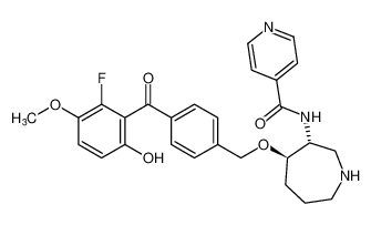 N-((3R,4R)-4-((4-(2-fluoro-6-hydroxy-3-methoxybenzoyl)benzyl)oxy)azepan-3-yl)isonicotinamide CAS:677324-00-4 manufacturer & supplier