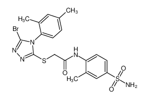 2-((5-bromo-4-(2,4-dimethylphenyl)-4H-1,2,4-triazol-3-yl)thio)-N-(2-methyl-4-sulfamoylphenyl)acetamide CAS:677325-74-5 manufacturer & supplier