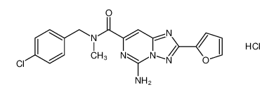 5-amino-N-(4-chlorobenzyl)-2-(furan-2-yl)-N-methyl-[1,2,4]triazolo[1,5-c]pyrimidine-7-carboxamide hydrochloride CAS:677349-03-0 manufacturer & supplier