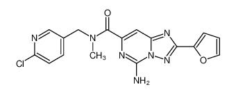 5-amino-N-((6-chloropyridin-3-yl)methyl)-2-(furan-2-yl)-N-methyl-[1,2,4]triazolo[1,5-c]pyrimidine-7-carboxamide CAS:677349-15-4 manufacturer & supplier