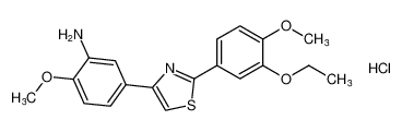 5-(2-(3-ethoxy-4-methoxyphenyl)thiazol-4-yl)-2-methoxyaniline hydrochloride CAS:67745-16-8 manufacturer & supplier