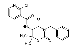 N-(3-benzyl-6,6-dimethyl-4-oxo-2-thioxo-[1,3]thiazinan-5-yl)-2-chloro-nicotinamide CAS:67750-36-1 manufacturer & supplier