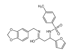 N-(1,3-benzodioxol-5-ylmethyl)-3-(furan-2-yl)-3-[(4-methylphenyl)sulfonylamino]propanamide CAS:6777-28-2 manufacturer & supplier