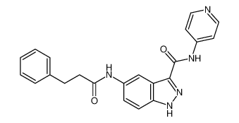 5-(3-phenylpropanamido)-N-(pyridin-4-yl)-1H-indazole-3-carboxamide CAS:677702-43-1 manufacturer & supplier