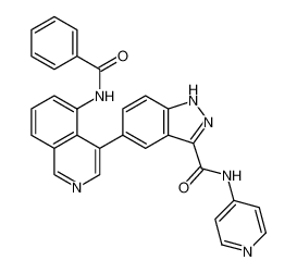 5-(5-benzamidoisoquinolin-4-yl)-N-(pyridin-4-yl)-1H-indazole-3-carboxamide CAS:677702-75-9 manufacturer & supplier