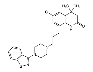 8-(3-(4-(benzo[d]isothiazol-3-yl)piperazin-1-yl)propyl)-6-chloro-4,4-dimethyl-3,4-dihydroquinolin-2(1H)-one CAS:677708-94-0 manufacturer & supplier