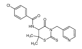 5-(4-chloro-benzoylamino)-6,6-dimethyl-3-pyridin-3-ylmethyl-2-thioxo-[1,3]thiazinan-4-one CAS:67771-77-1 manufacturer & supplier